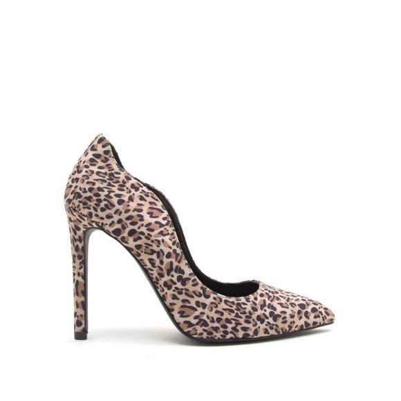 ❤️ Leopard print curved trim heels - Picture 2 of 7